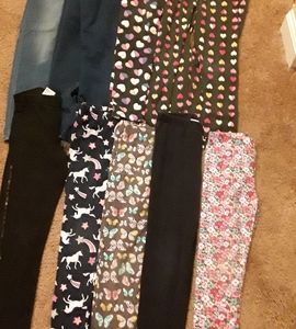 Size 5 &6 girls leggings/ 11 pairs!!!